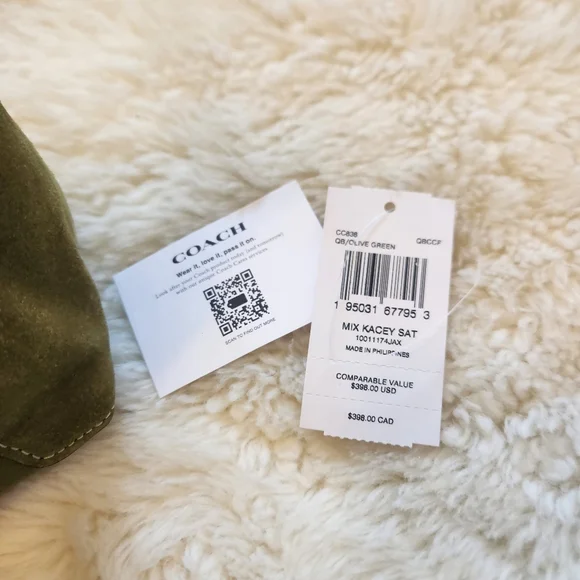 Coach Kacey Satchel In Olive Green CC838 New With Tags - Picture 14 of 14